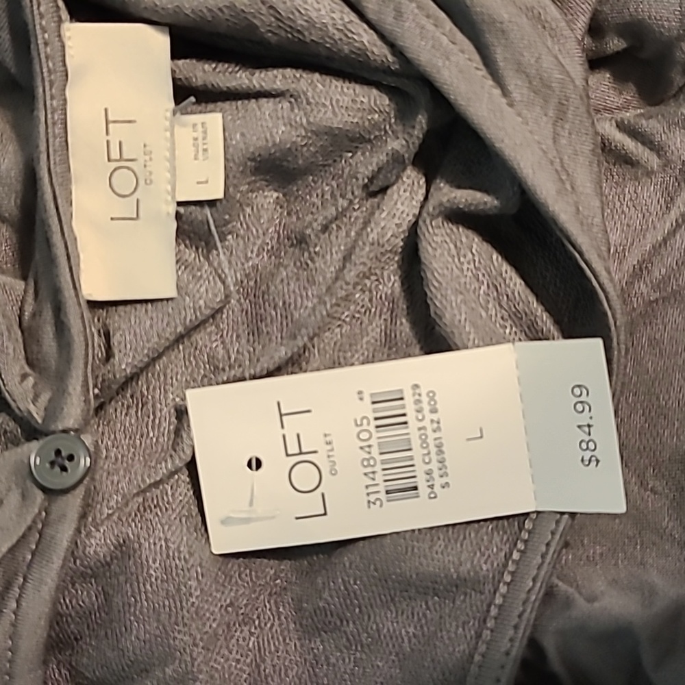 Loft Gray Jumpsuit Size Large - Picture 2 of 5